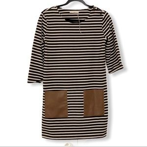 Ellison - BLACK / WHITE stripe dress